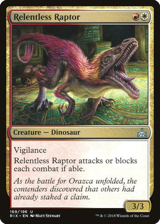 Relentless Raptor [Rivals of Ixalan] | Jack's On Queen