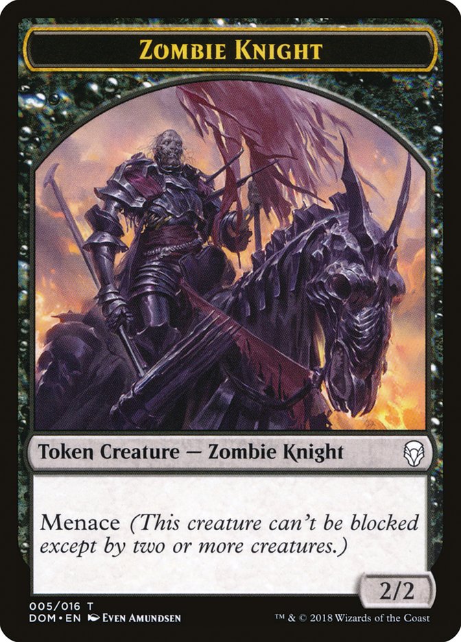 Zombie Knight [Dominaria Tokens] | Jack's On Queen