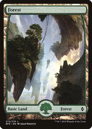 Forest (272) - Full Art [Battle for Zendikar] | Jack's On Queen