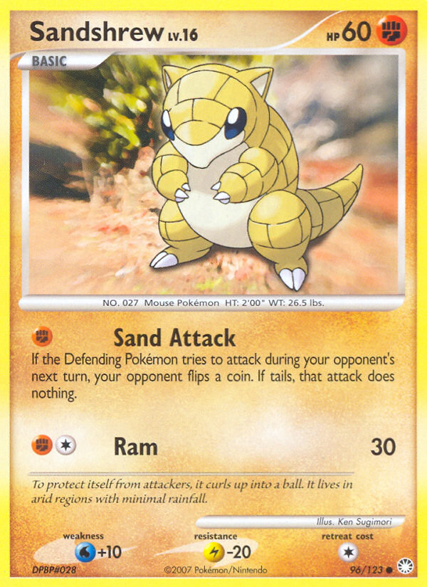 Sandshrew (96/123) [Diamond & Pearl: Mysterious Treasures] | Jack's On Queen