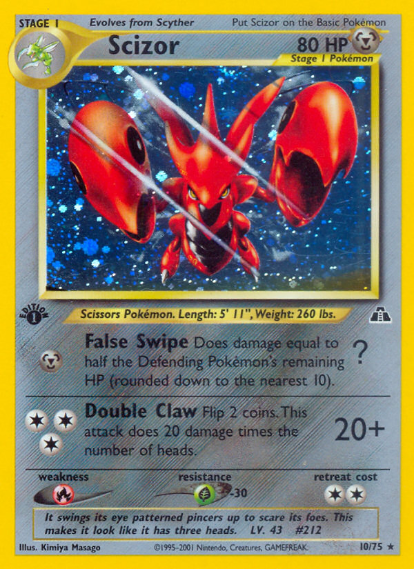 Scizor (10/75) [Neo Discovery 1st Edition] | Jack's On Queen