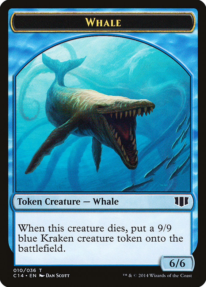 Whale // Zombie (011/036) Double-sided Token [Commander 2014 Tokens] | Jack's On Queen