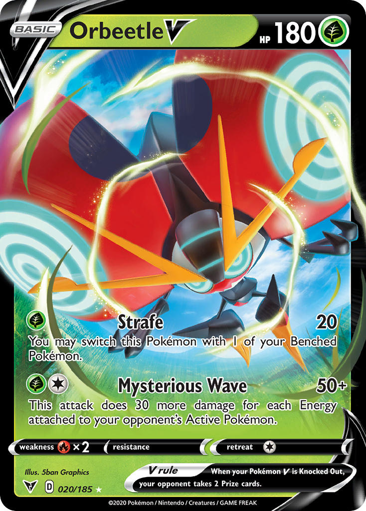 Orbeetle V (020/185) [Sword & Shield: Vivid Voltage] | Jack's On Queen