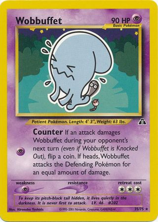 Wobbuffet (35/75) [Neo Discovery Unlimited] | Jack's On Queen