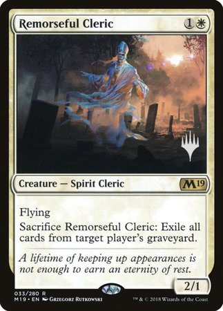 Remorseful Cleric [Core Set 2019 Promos] | Jack's On Queen