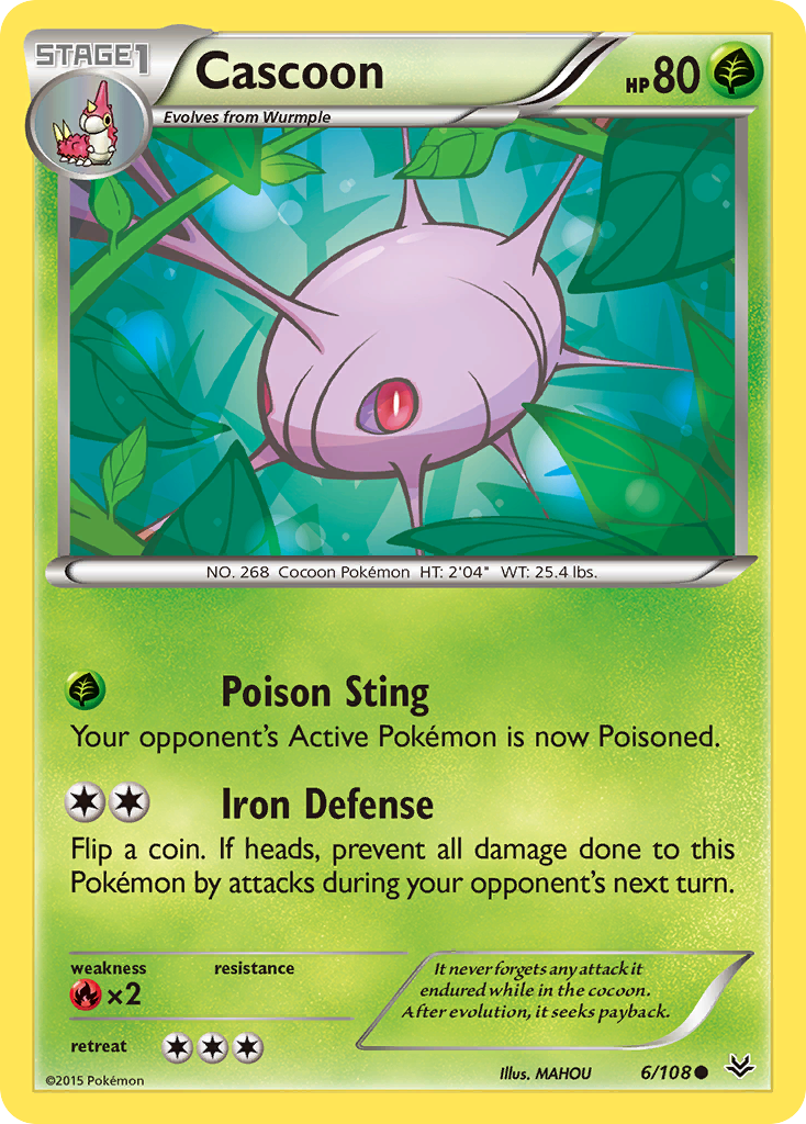 Cascoon (6/108) [XY: Roaring Skies] | Jack's On Queen