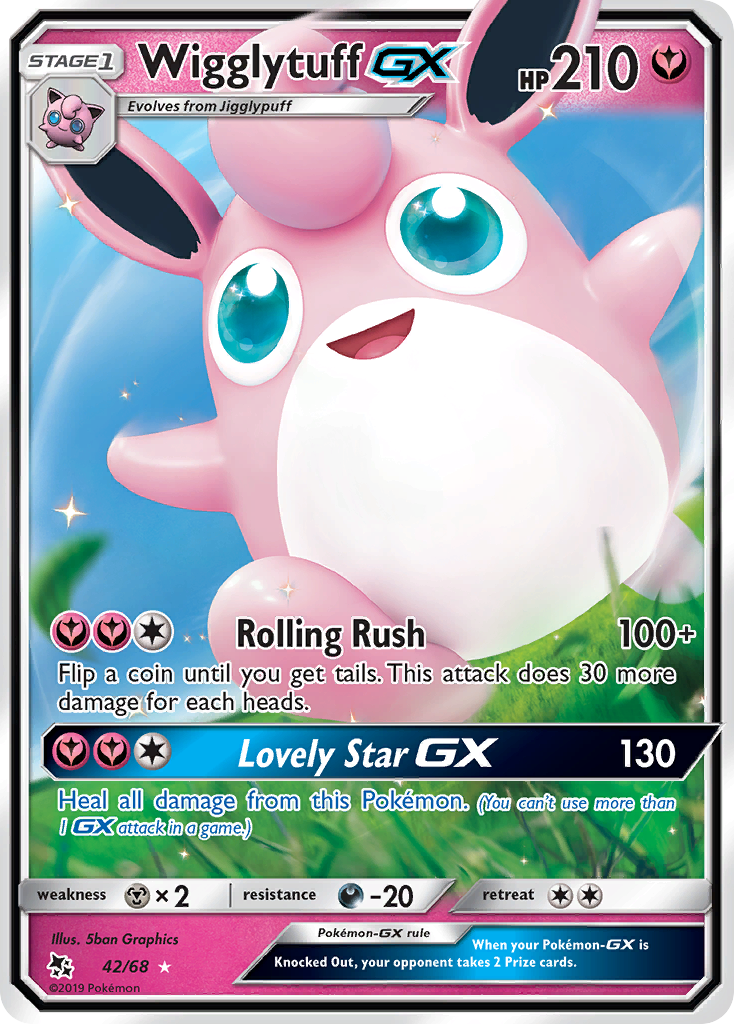 Wigglytuff GX (42/68) [Sun & Moon: Hidden Fates] | Jack's On Queen