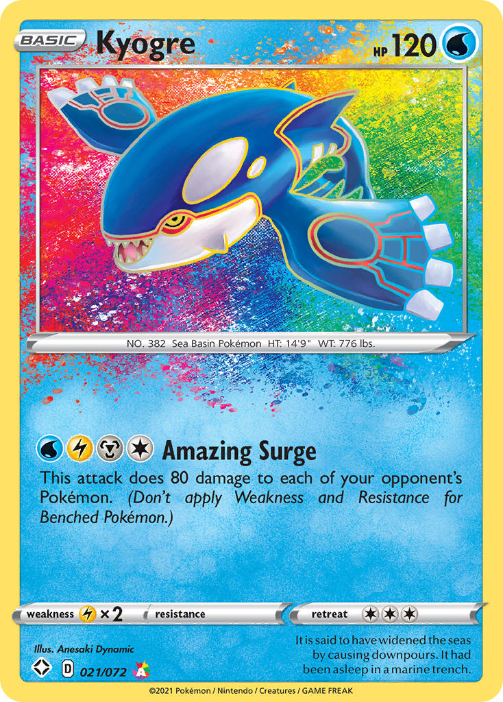 Kyogre (021/072) [Sword & Shield: Shining Fates] | Jack's On Queen