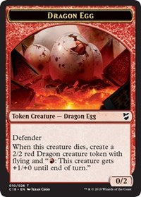 Dragon Egg // Dragon Double-sided Token [Commander 2018 Tokens] | Jack's On Queen