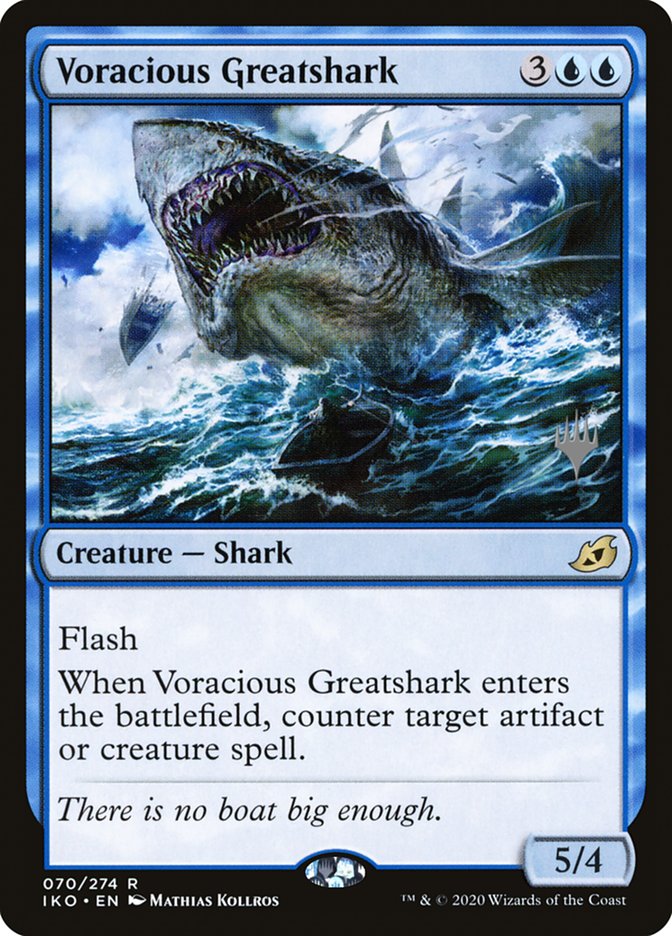 Voracious Greatshark (Promo Pack) [Ikoria: Lair of Behemoths Promos] | Jack's On Queen