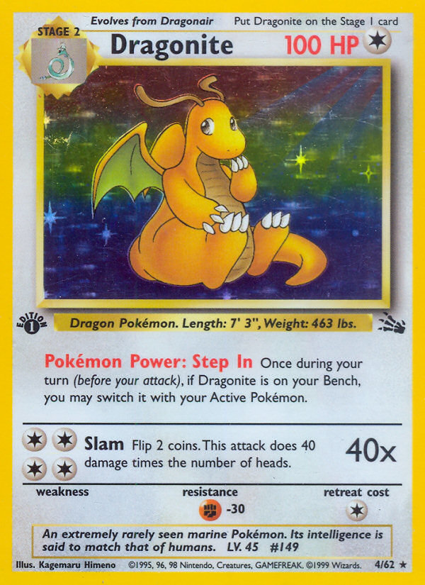 Dragonite (4/62) [Fossil 1st Edition] | Jack's On Queen