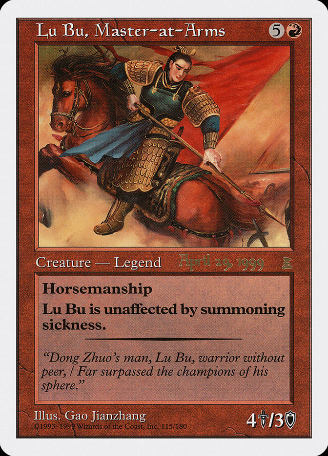 Lu Bu, Master-at-Arms (April 29, 1999) [Portal Three Kingdoms Promos] | Jack's On Queen