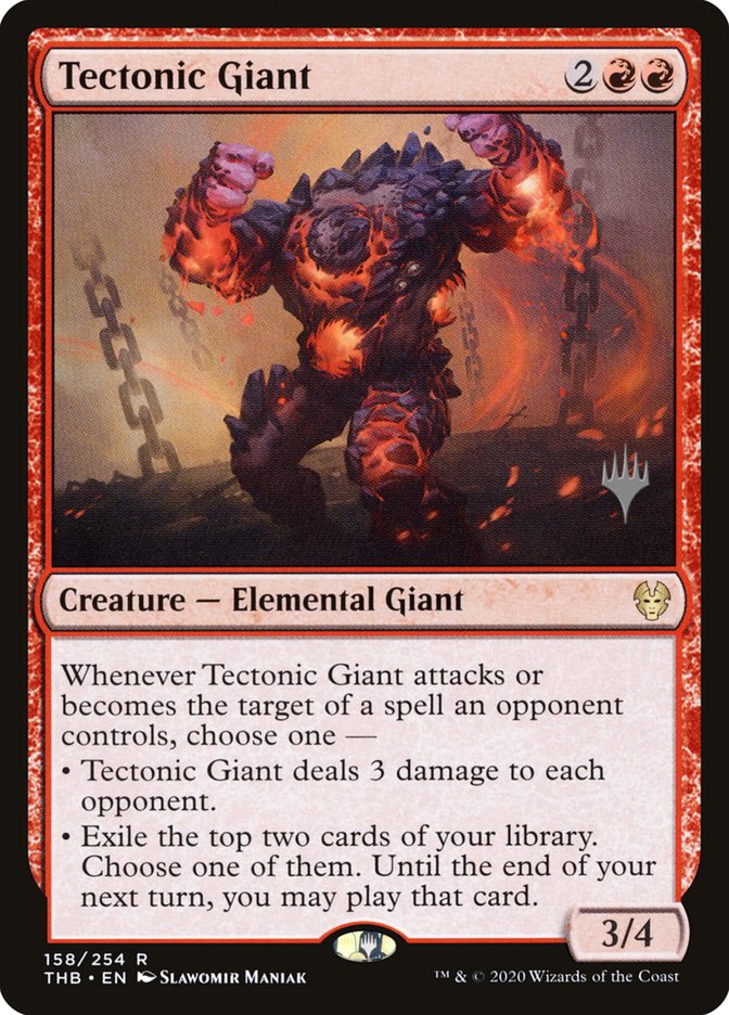 Tectonic Giant (Promo Pack) [Theros Beyond Death Promos] | Jack's On Queen