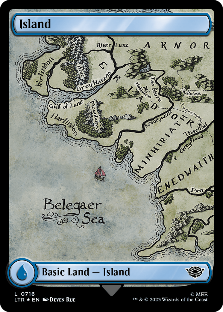 Island (0716) (Surge Foil) [The Lord of the Rings: Tales of Middle-Earth] | Jack's On Queen