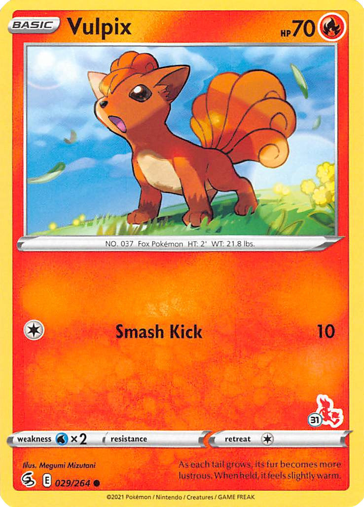 Vulpix (029/264) (Cinderace Stamp #31) [Battle Academy 2022] | Jack's On Queen