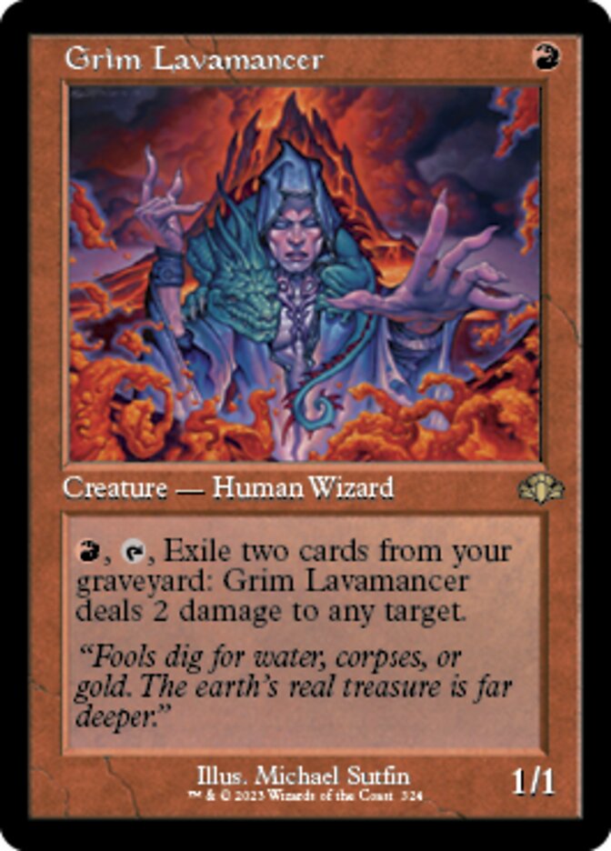 Grim Lavamancer (Retro) [Dominaria Remastered] | Jack's On Queen