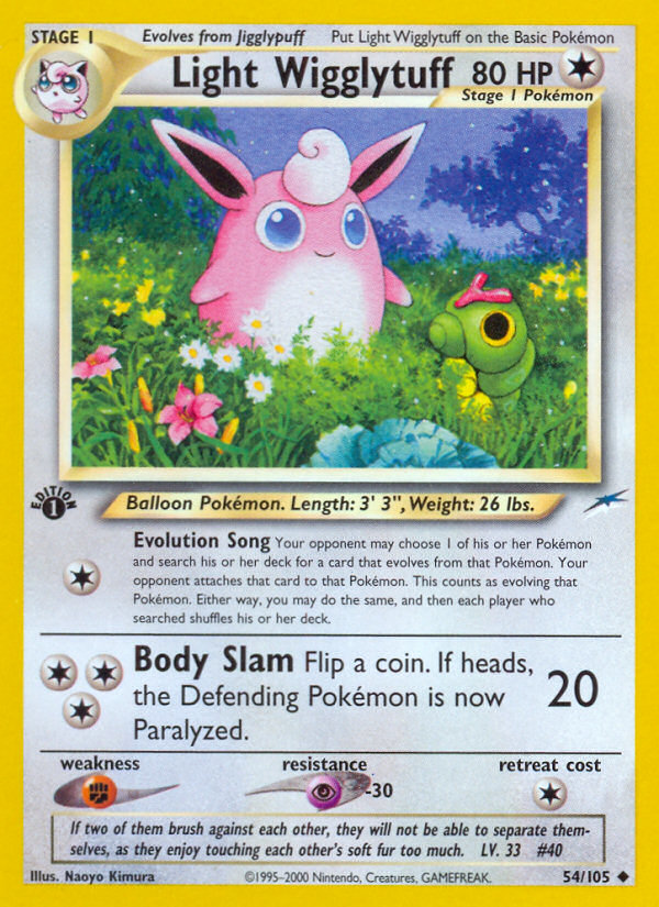 Light Wigglytuff (54/105) [Neo Destiny 1st Edition] | Jack's On Queen