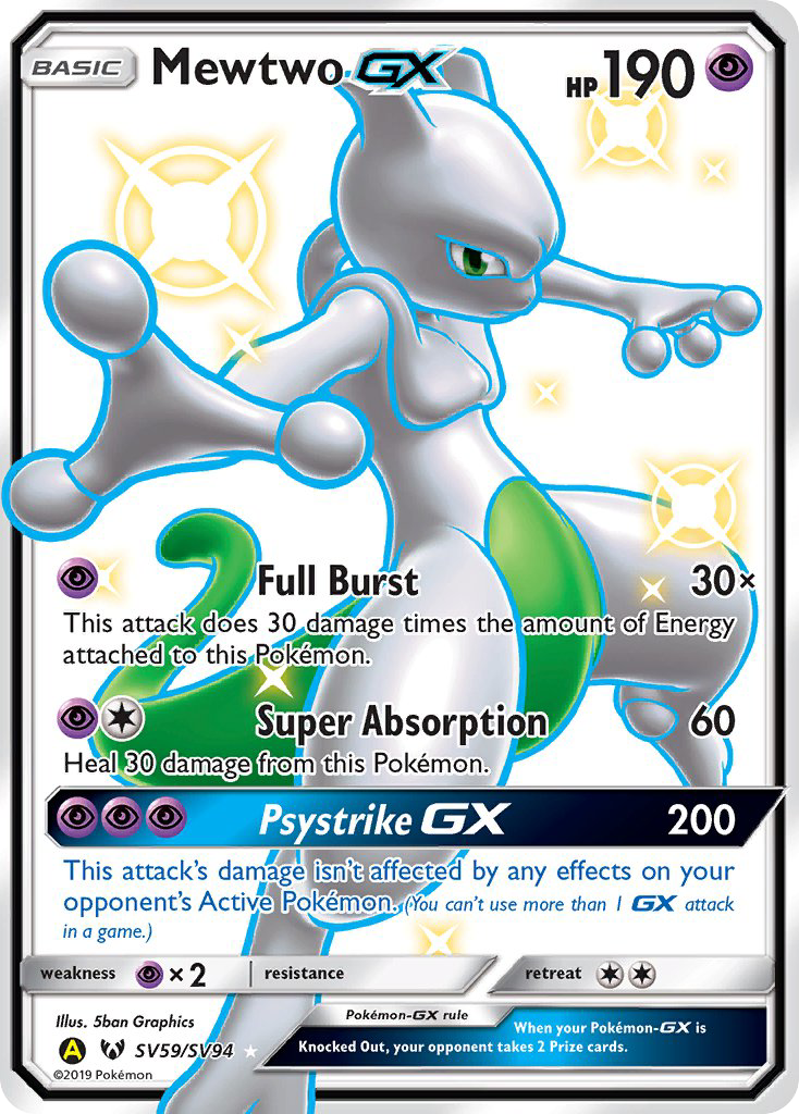 Mewtwo GX (SV59/SV94) [Sun & Moon: Hidden Fates - Shiny Vault] | Jack's On Queen