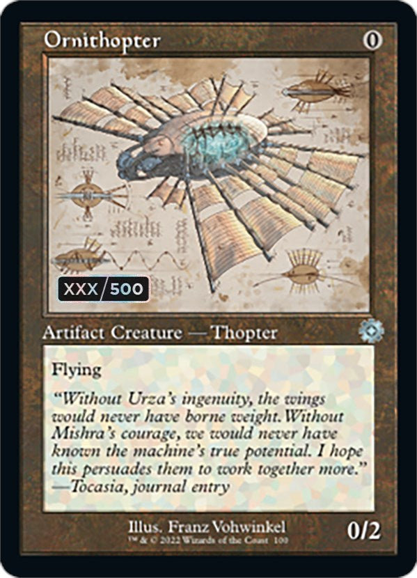 Ornithopter (Retro Schematic) (Serial Numbered) [The Brothers' War Retro Artifacts] | Jack's On Queen