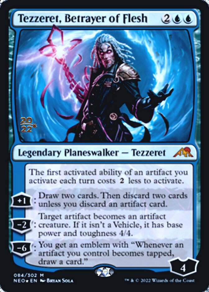 Tezzeret, Betrayer of Flesh [Kamigawa: Neon Dynasty Prerelease Promos] | Jack's On Queen