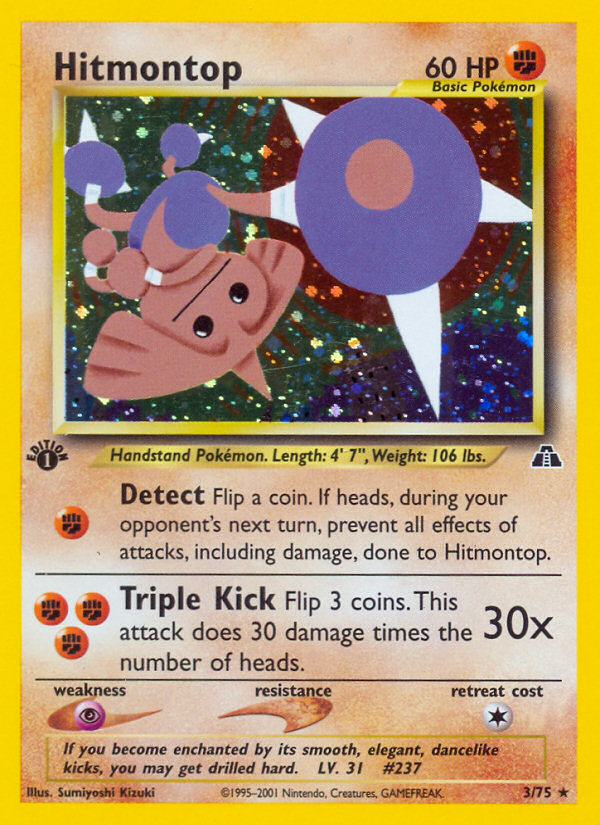 Hitmontop (3/75) [Neo Discovery 1st Edition] | Jack's On Queen