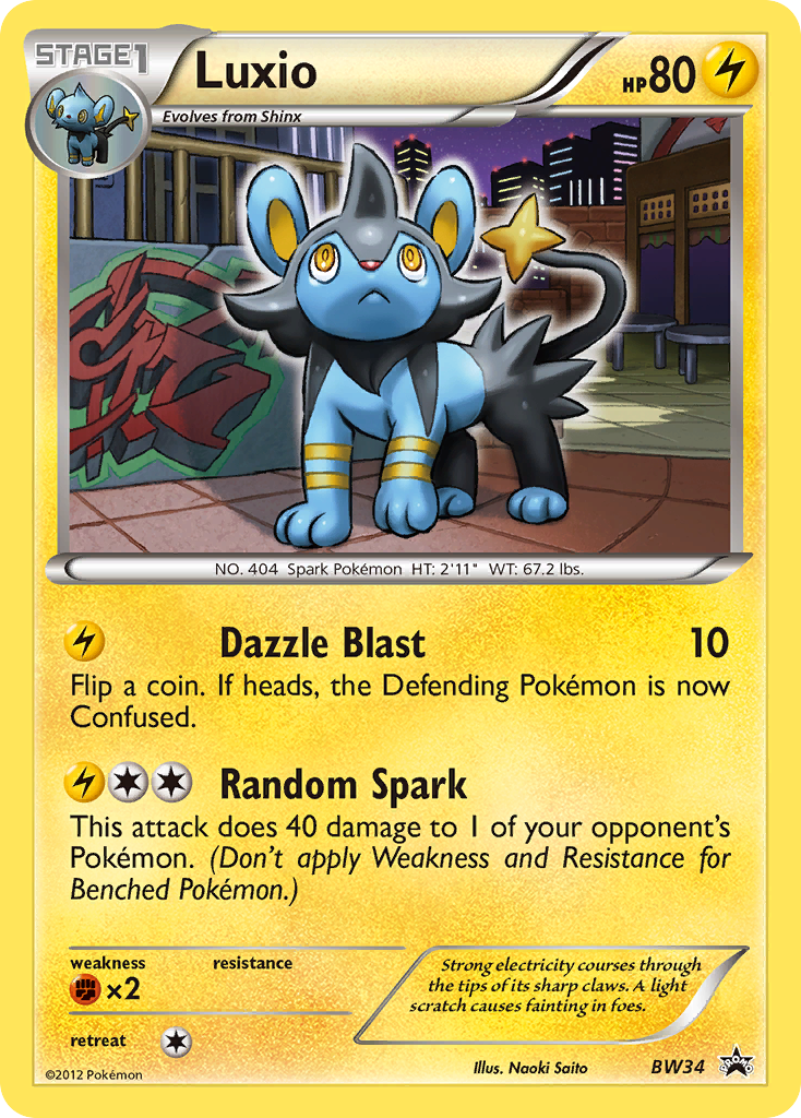 Luxio (BW34) [Black & White: Black Star Promos] | Jack's On Queen