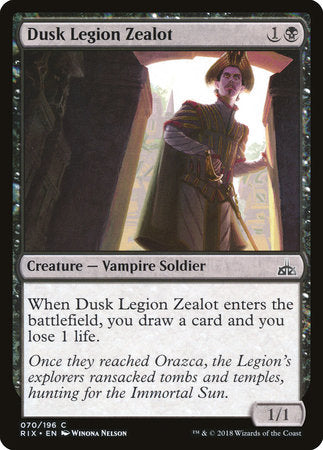 Dusk Legion Zealot [Rivals of Ixalan] | Jack's On Queen