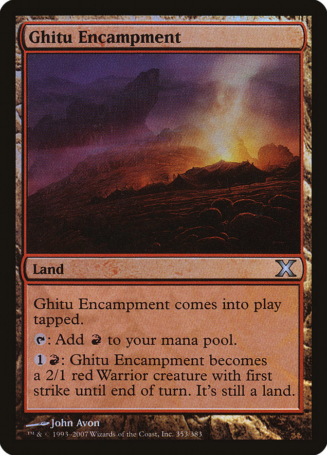 Ghitu Encampment (Premium Foil) [Tenth Edition] | Jack's On Queen