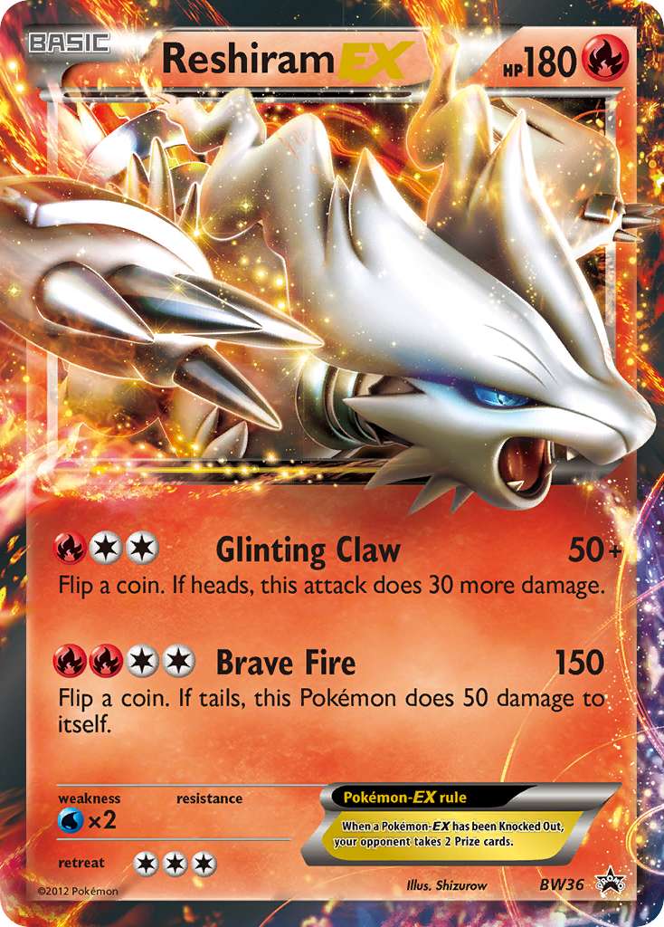 Reshiram EX (BW36) [Black & White: Black Star Promos] | Jack's On Queen