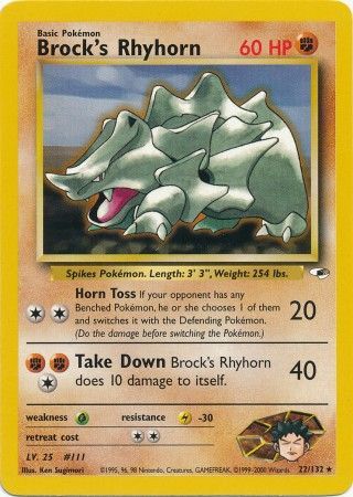 Brock's Rhyhorn (22/132) [Gym Heroes Unlimited] | Jack's On Queen