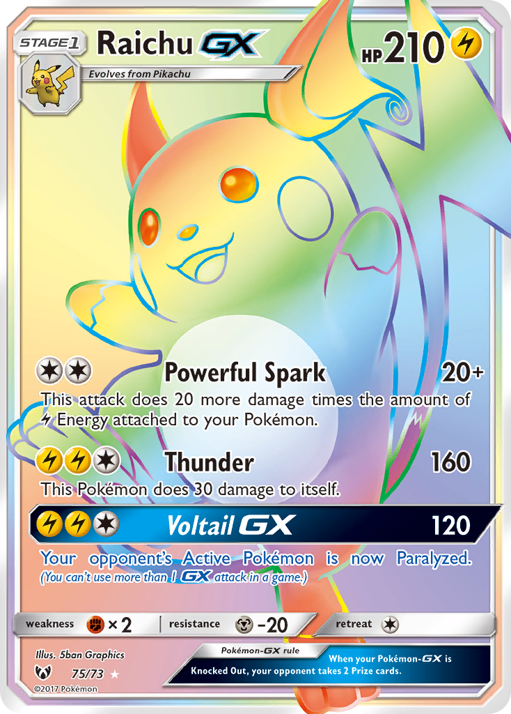 Raichu GX (75/73) [Sun & Moon: Shining Legends] | Jack's On Queen