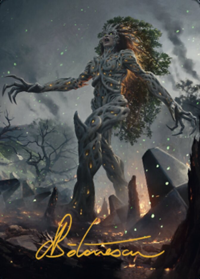 Titania, Gaea Incarnate Art Card (Gold-Stamped Signature) [The Brothers' War Art Series] | Jack's On Queen