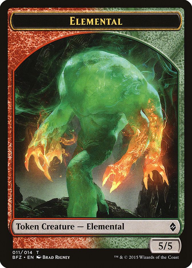 Elemental (011/014) [Battle for Zendikar Tokens] | Jack's On Queen