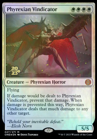 Phyrexian Vindicator [Phyrexia: All Will Be One Prerelease Promos] | Jack's On Queen