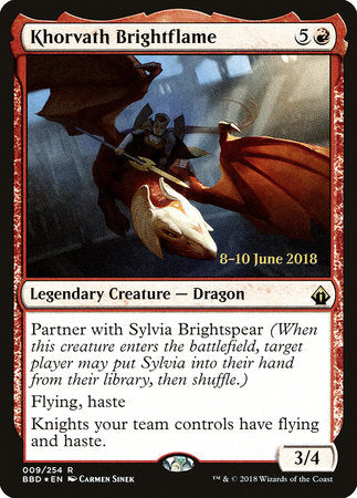 Khorvath Brightflame [Battlebond Promos] | Jack's On Queen