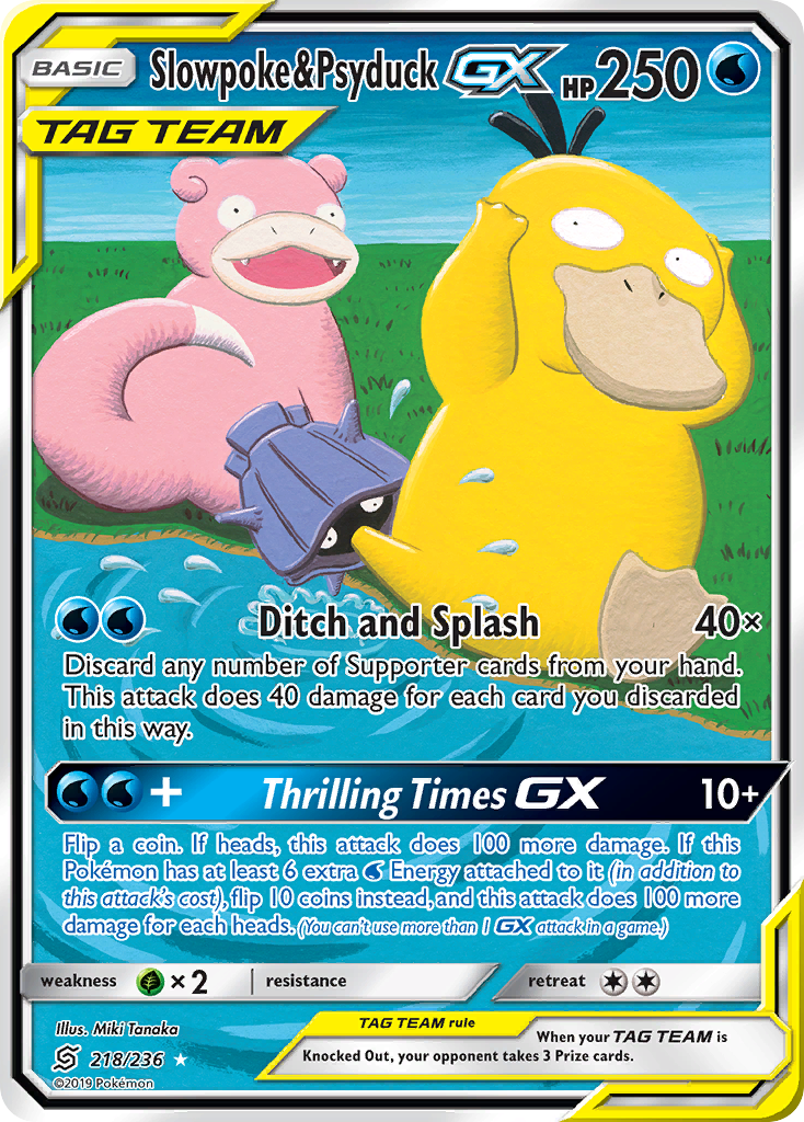 Slowpoke & Psyduck GX (218/236) [Sun & Moon: Unified Minds] | Jack's On Queen