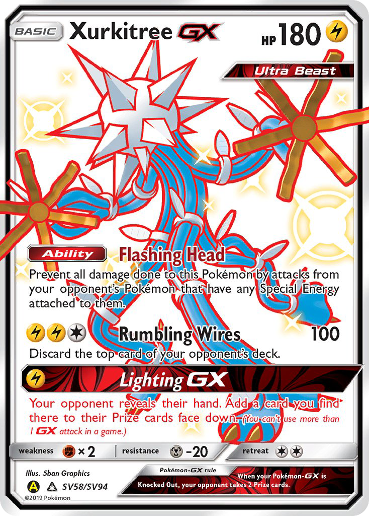 Xurkitree GX (SV58/SV94) [Sun & Moon: Hidden Fates - Shiny Vault] | Jack's On Queen