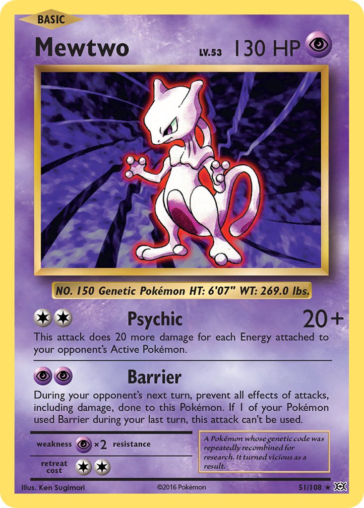 Mewtwo (51/108) (Theme Deck Exclusive) [XY: Evolutions] | Jack's On Queen