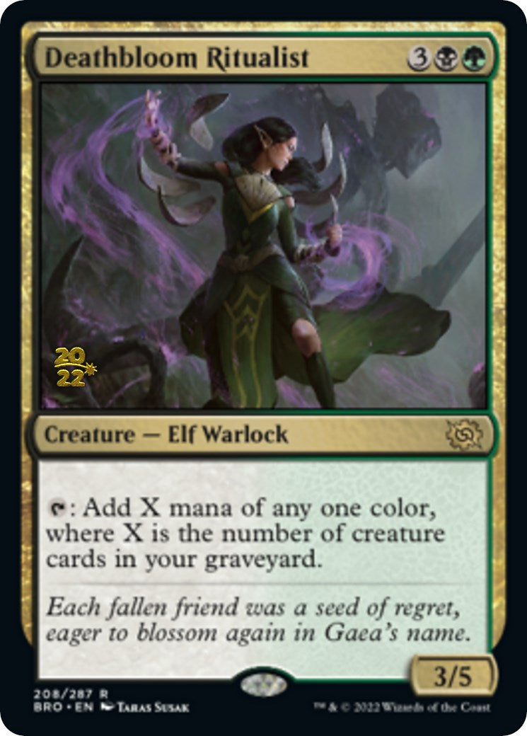 Deathbloom Ritualist [The Brothers' War: Prerelease Promos] | Jack's On Queen