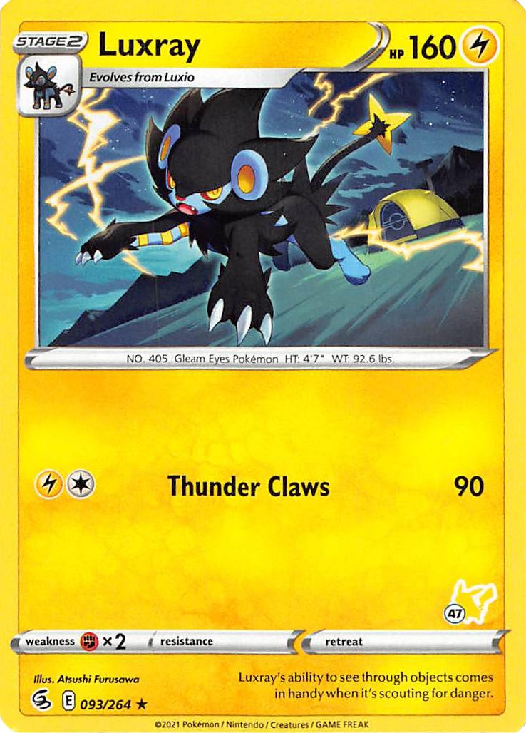 Luxray (093/264) (Pikachu Stamp #47) [Battle Academy 2022] | Jack's On Queen