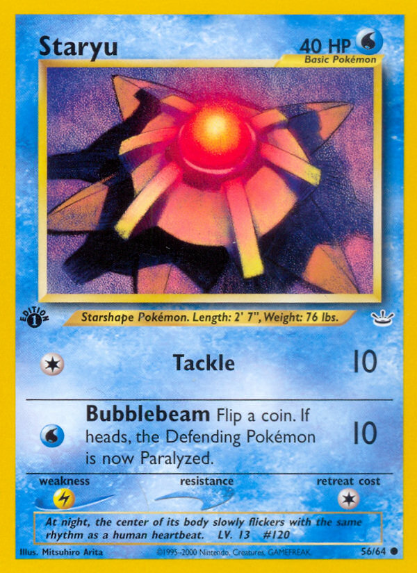 Staryu (56/64) [Neo Revelation 1st Edition] | Jack's On Queen
