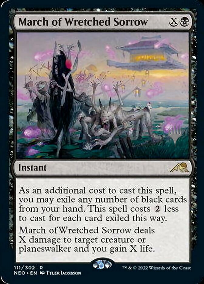 March of Wretched Sorrow (Promo Pack) [Kamigawa: Neon Dynasty Promos] | Jack's On Queen