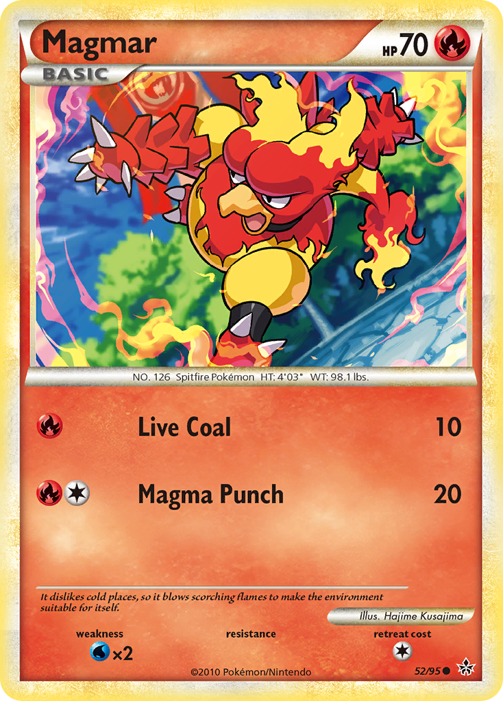 Magmar (52/95) [HeartGold & SoulSilver: Unleashed] | Jack's On Queen