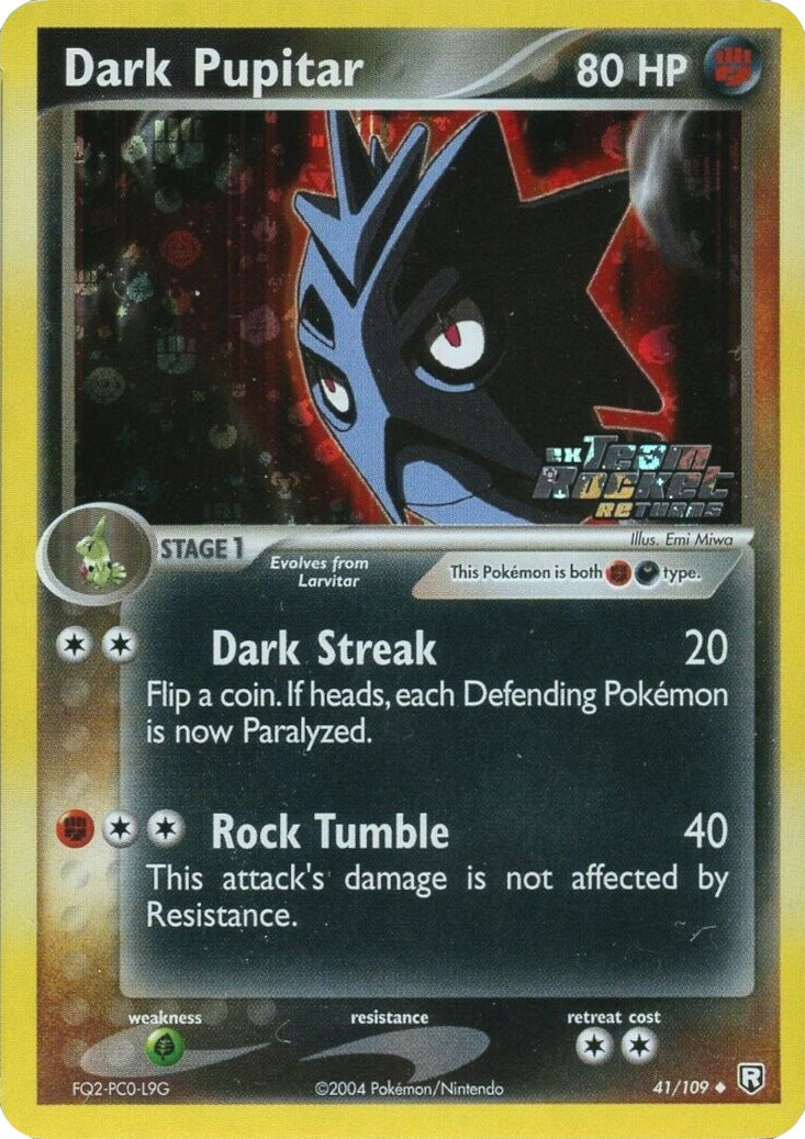 Dark Pupitar (41/109) (Stamped) [EX: Team Rocket Returns] | Jack's On Queen