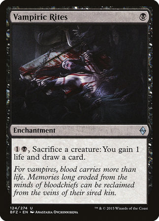 Vampiric Rites [Battle for Zendikar] | Jack's On Queen