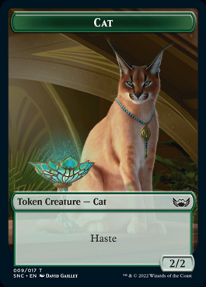 Cat // Rhino Warrior Double-sided Token [Streets of New Capenna Tokens] | Jack's On Queen