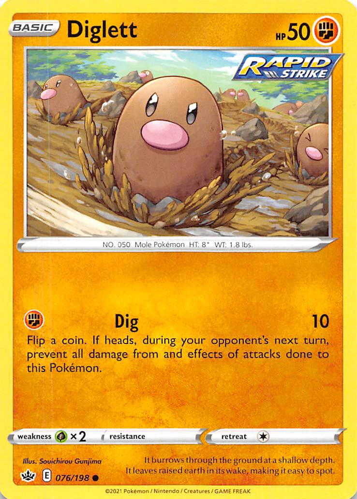 Diglett (076/198) [Sword & Shield: Chilling Reign] | Jack's On Queen