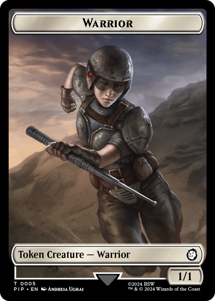 Treasure (0019) // Warrior Double-Sided Token [Fallout Tokens] | Jack's On Queen