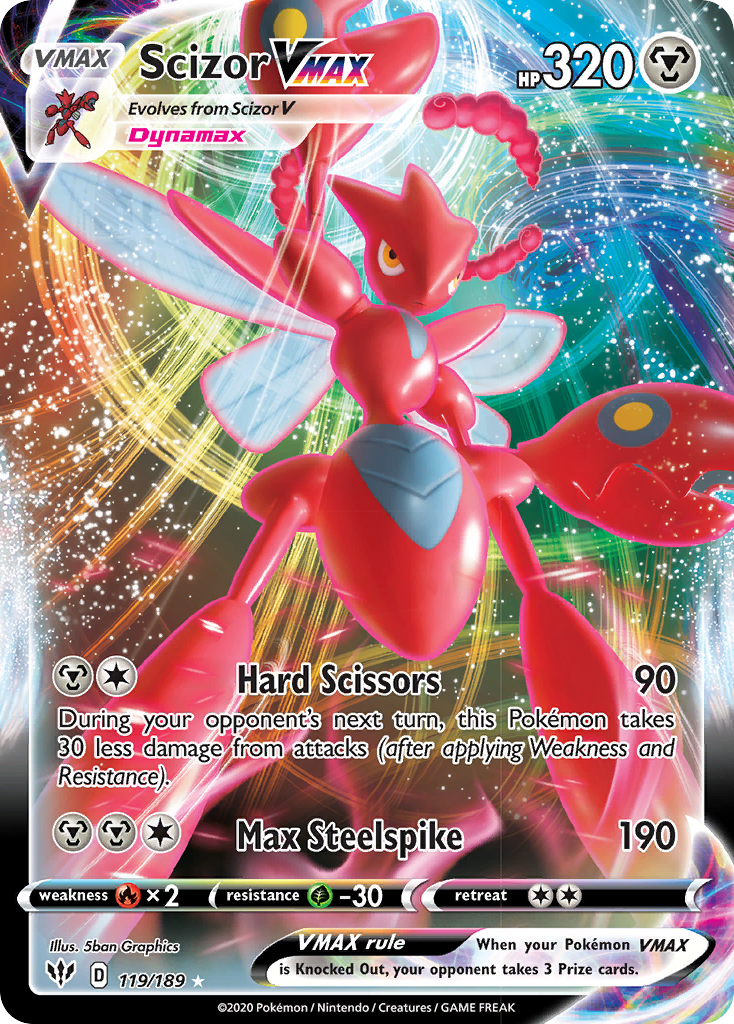 Scizor VMAX (119/189) [Sword & Shield: Darkness Ablaze] | Jack's On Queen