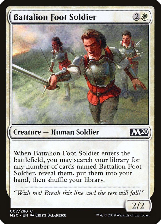 Battalion Foot Soldier [Core Set 2020] | Jack's On Queen